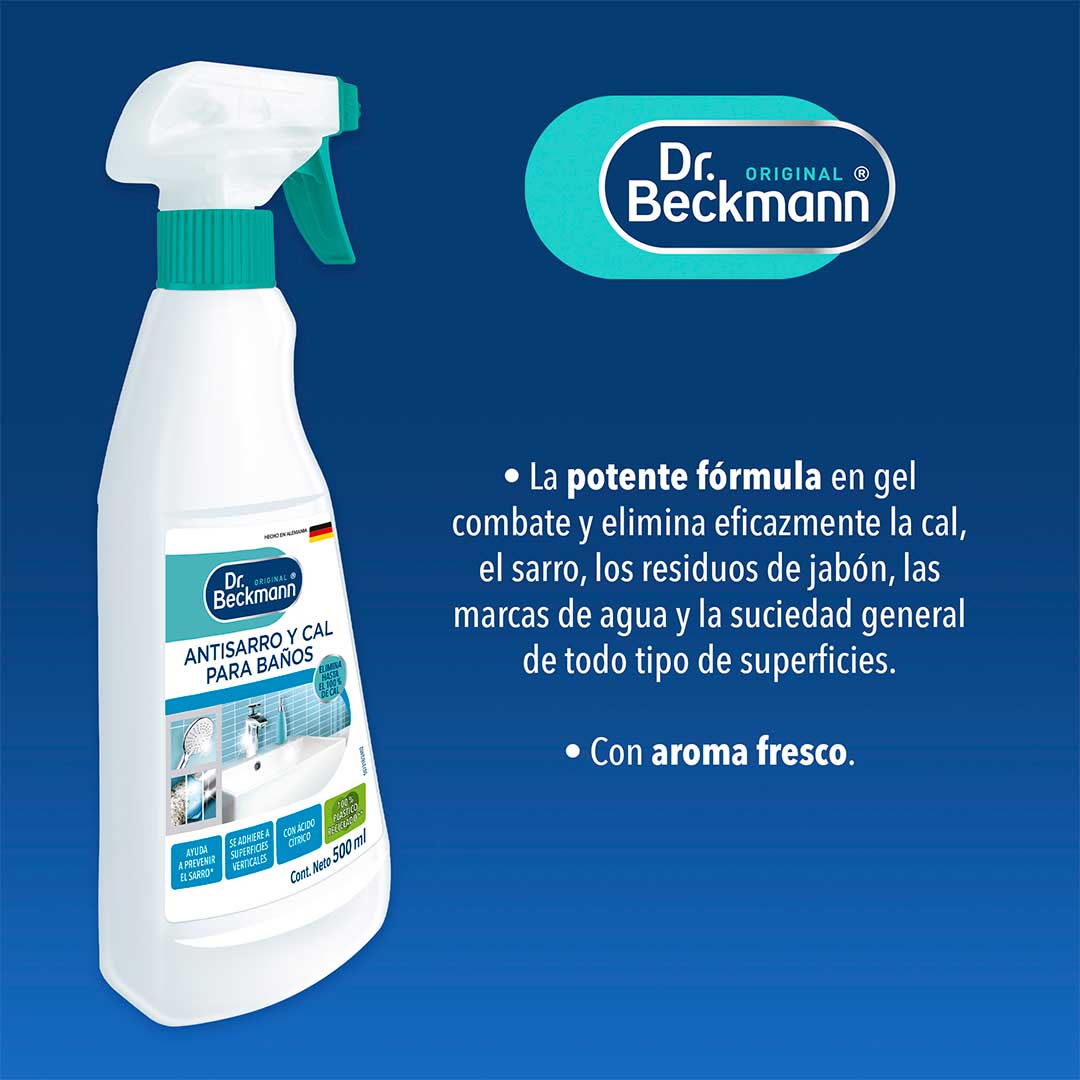 LIMPIADOR ANTISARRO Y CAL BAÑOS DR. BECKMANN 500ML