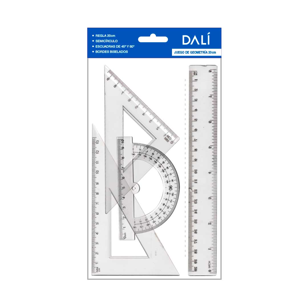 JUEGO DE GEOMETRIA CHICO DALI 20CM 2731