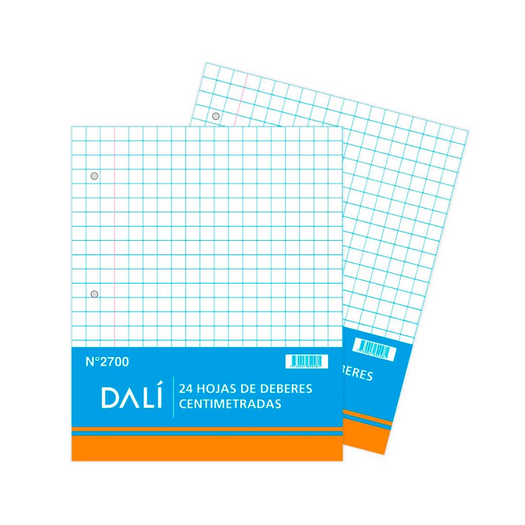 HOJAS CENTIMETRADAS DALI PAQ. 24 HOJAS 2700