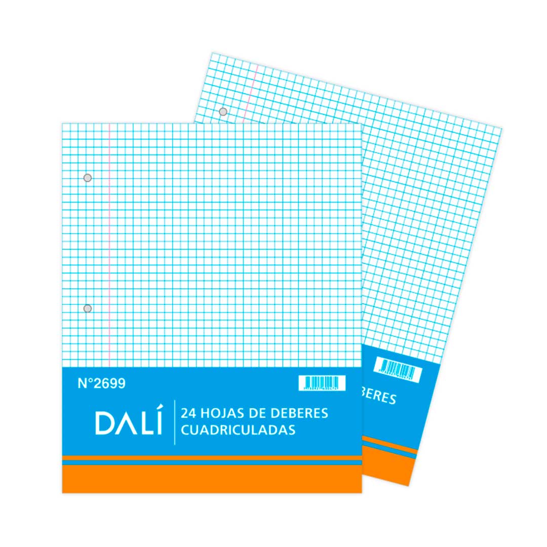 HOJAS CUADRICULADAS DALI PAQ. 24 HOJAS 2699