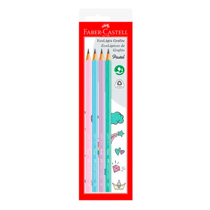 BLISTER LAPICES DE ESCIBIR X4UN PASTEL FABER CASTE