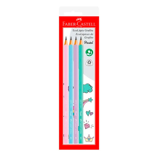 BLISTER LAPICES DE ESCIBIR X4UN PASTEL FABER CASTE