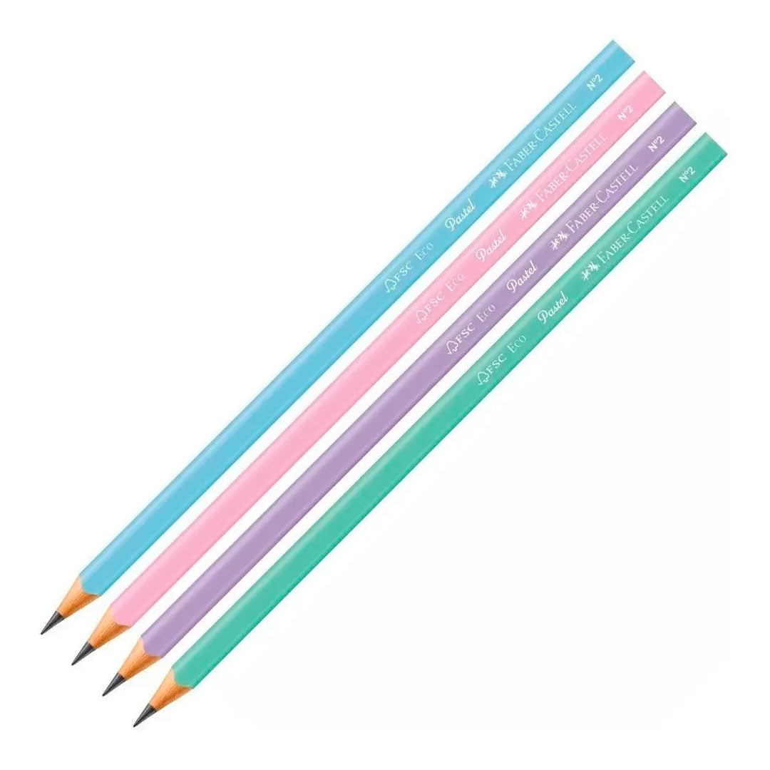 BLISTER LAPICES DE ESCIBIR X4UN PASTEL FABER CASTE