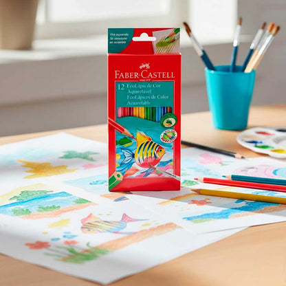 COLORES ACUARELABLES FABER CASTELL X12 2755