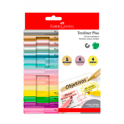 DESTACADORES TEXTLINER PLUS X15 FABER CASTELL 1391