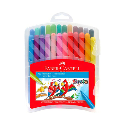 ESTUCHE MARCADORES FINOS FABER CASTELL X24 2971
