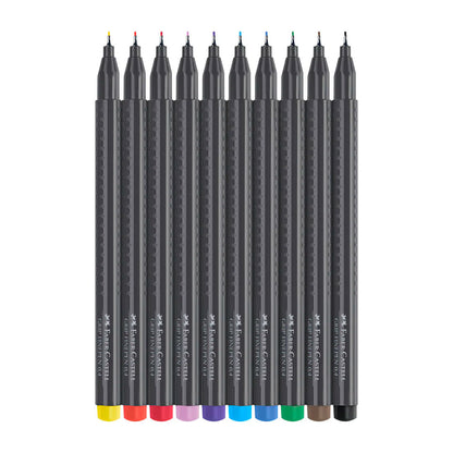 FIBRAS FABER CASTELL X10UN TRAZO FINO 2925