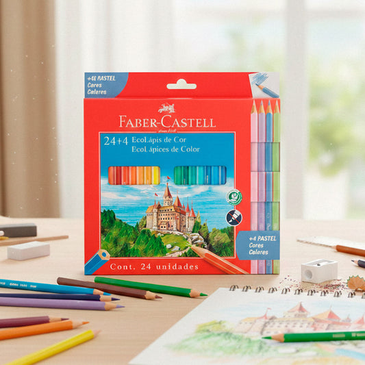 LAPICES DE COLORES X24+4 DE ESCR. FABER CASTELL