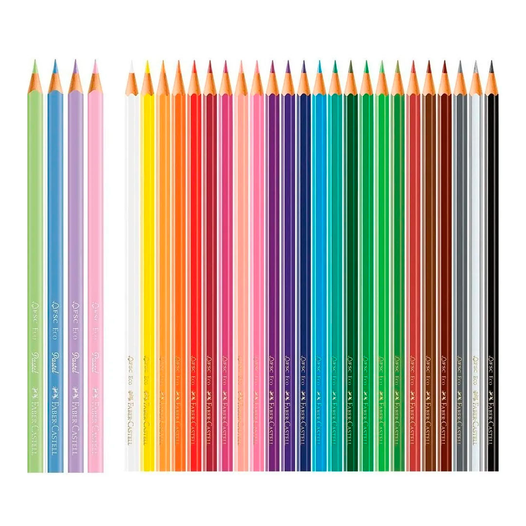 LAPICES DE COLORES X24+4 DE ESCR. FABER CASTELL