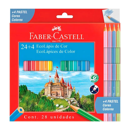 LAPICES DE COLORES X24+4 DE ESCR. FABER CASTELL