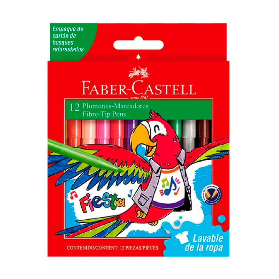 MARCADORES FINOS FABER CASTELL X12 2917