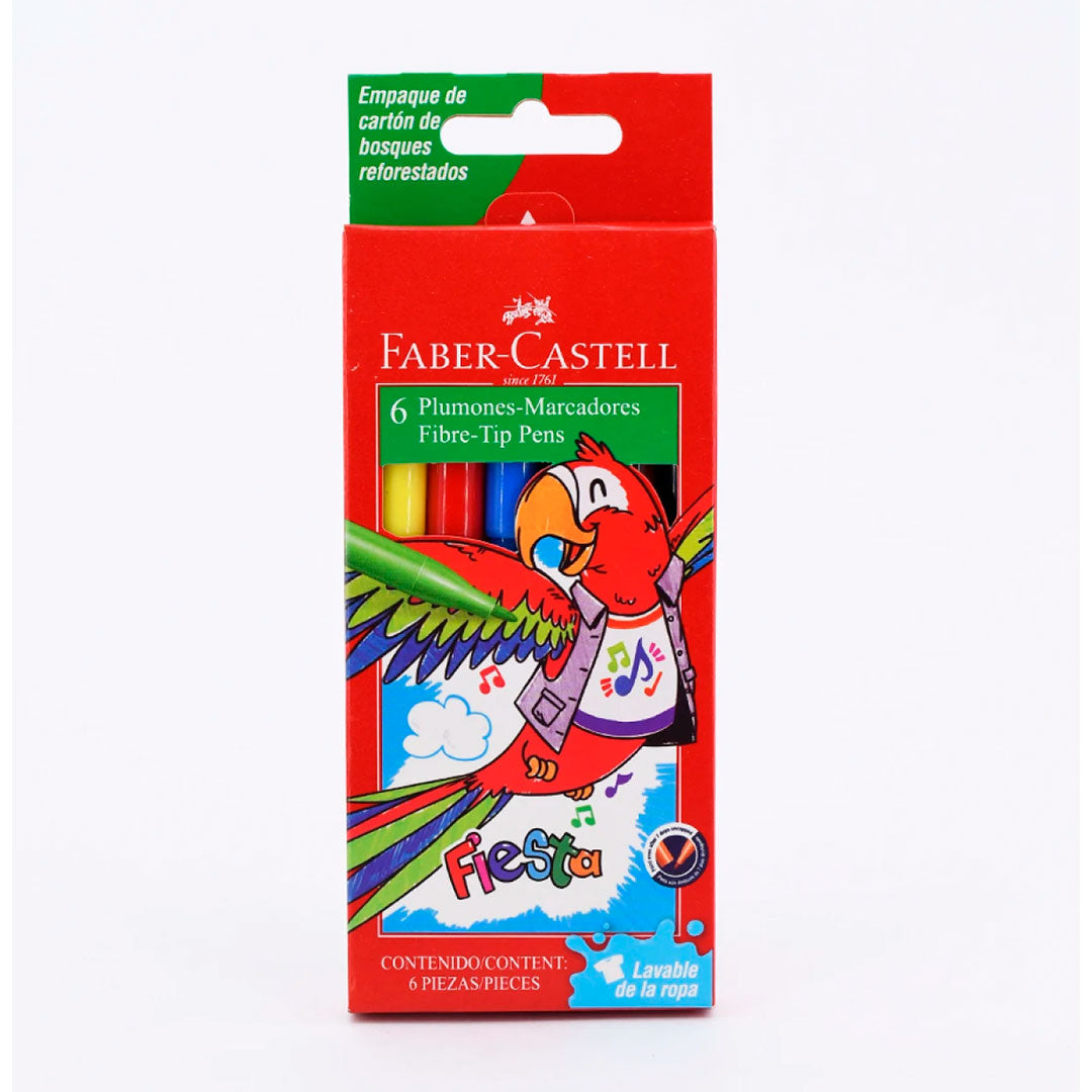 MARCADORES FINOS FABER CASTELL X6 2916