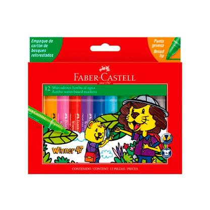 MARCADORES GRUESOS X12 FABER CASTELL 2920