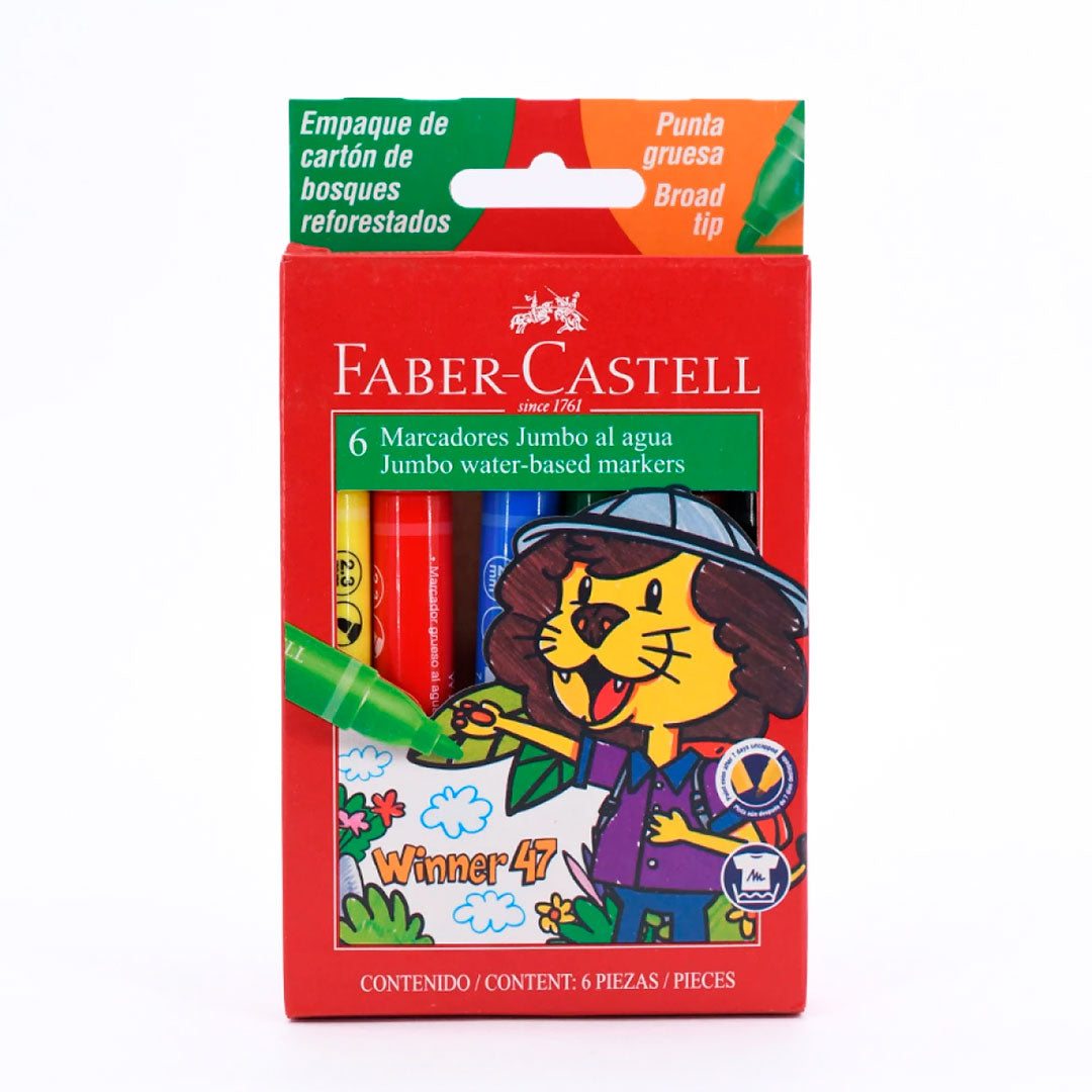 MARCADORES GRUESOS X6 FABER CASTELL 2919