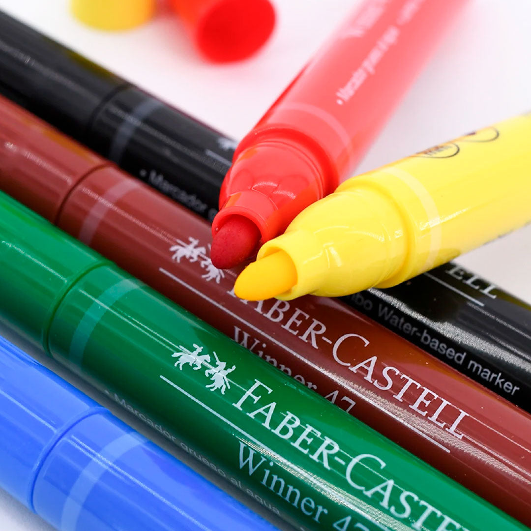 MARCADORES GRUESOS X6 FABER CASTELL 2919
