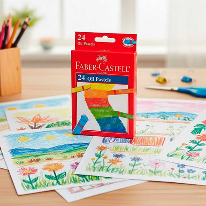 OLEO PASTEL 24 COLORES FABER CASTELL 1406