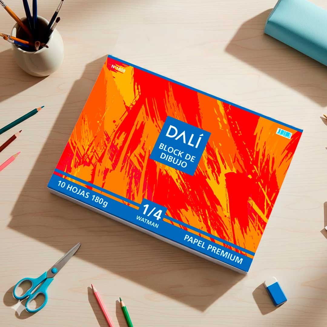 PAPEL DE DIBUJO PREMIUM 1/4W 10HOJAS DALI 3111