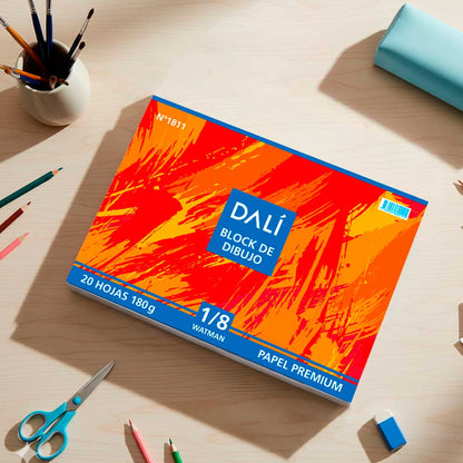 PAPEL DE DIBUJO PREMIUM 1/8W 20HOJAS DALI 3109