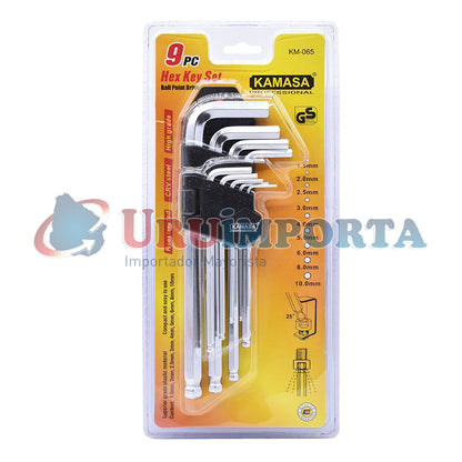 LLAVE ALLEN 9 PZ TIPO BOLA KAMASA KM065