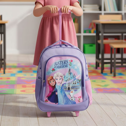 MOCHILA CARRO 40X30X14 JACQUARD FROZEN LILA