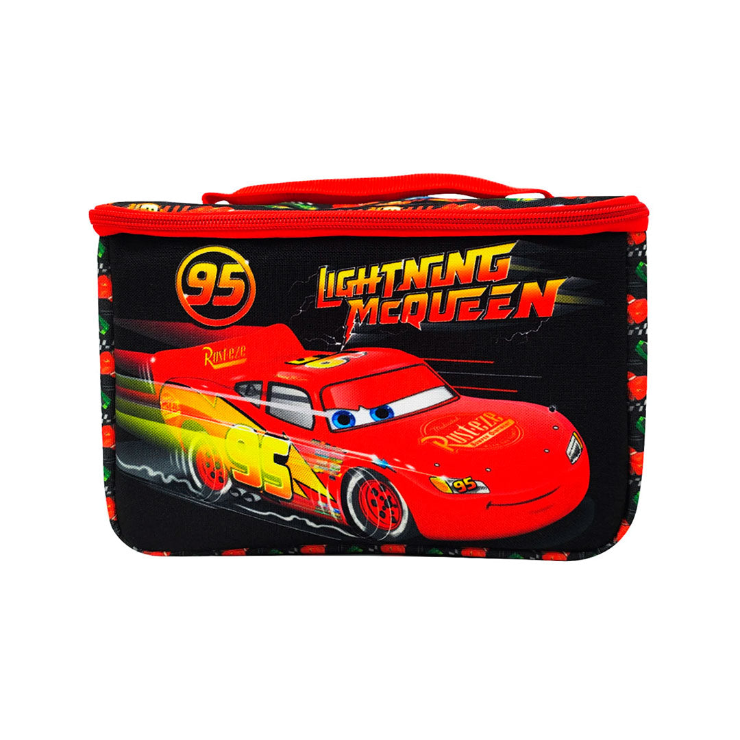 MOCHILA LUNCHERA 22X16X18 CARS NEGRO
