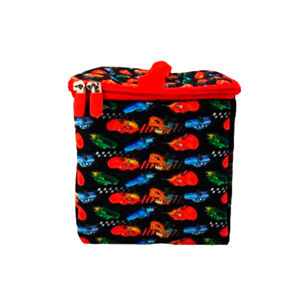 MOCHILA LUNCHERA 22X16X18 CARS NEGRO
