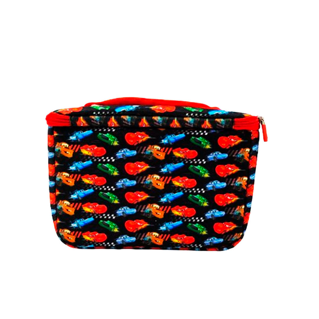 MOCHILA LUNCHERA 22X16X18 CARS NEGRO