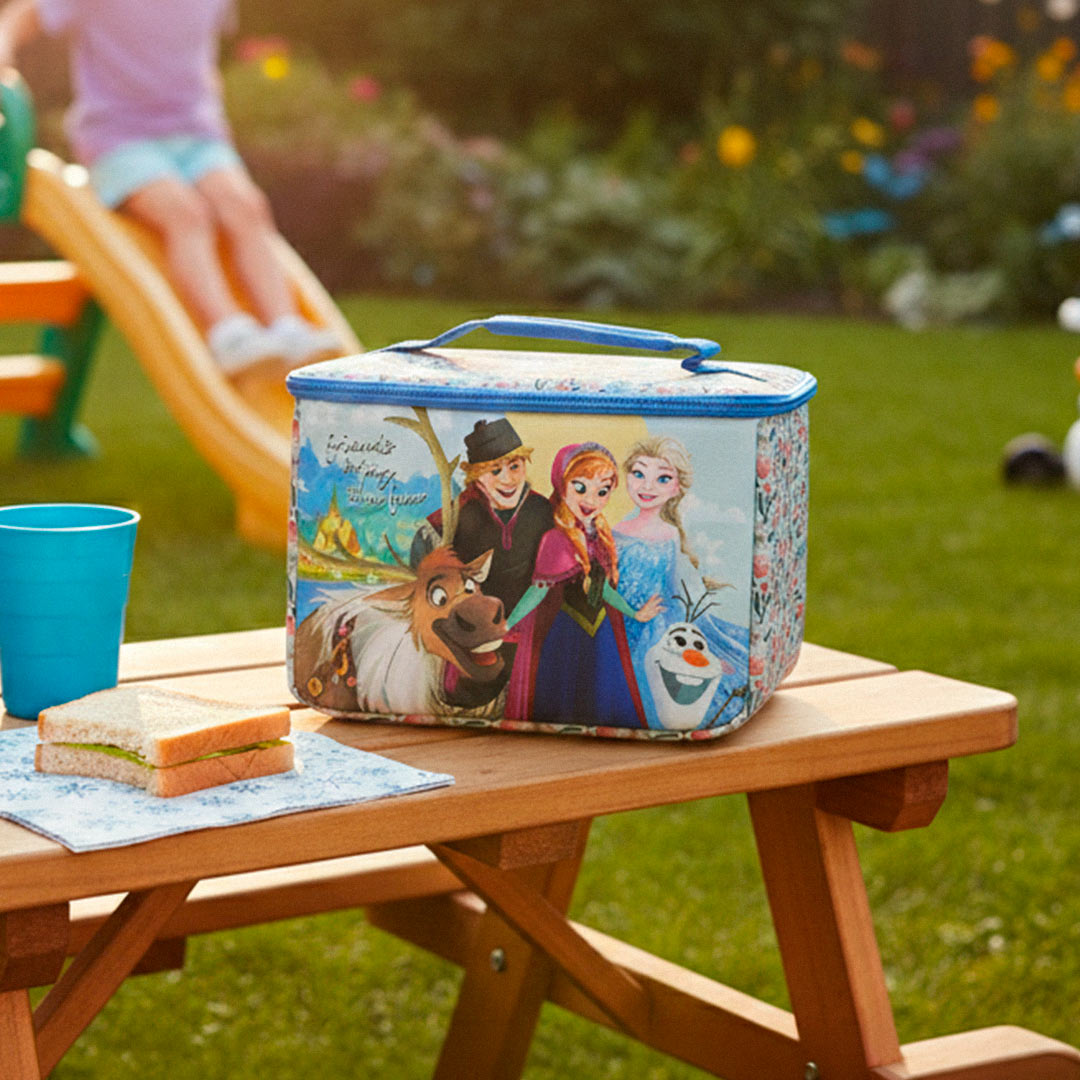 MOCHILA LUNCHERA 22X16X18 FROZEN CELESTE