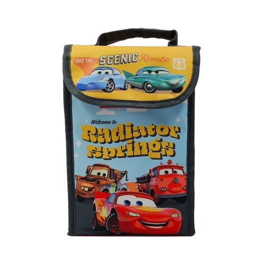 MOCHILA LUNCHERA 24.5X17.5X12 CARS RADIATOR ROJO