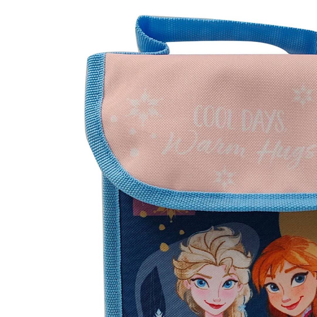 MOCHILA LUNCHERA 24.5X17.5X12 FROZEN PETROLEO