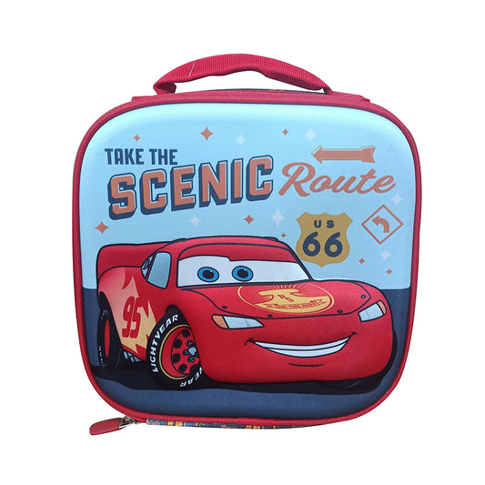 MOCHILA LUNCHERA 3D 22X22 CARS GRIS