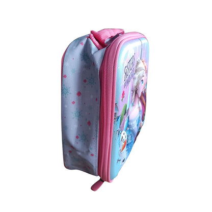 MOCHILA LUNCHERA 3D 22X22 FROZEN LILA