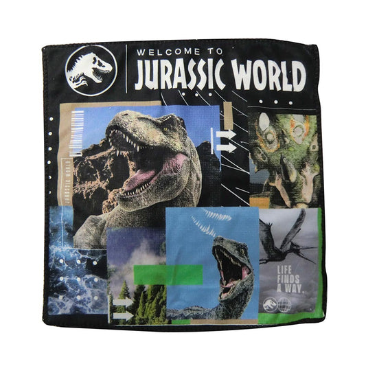TOALLA SOCIAL INFANTIL 30*30 V JURASSIC NEGRO
