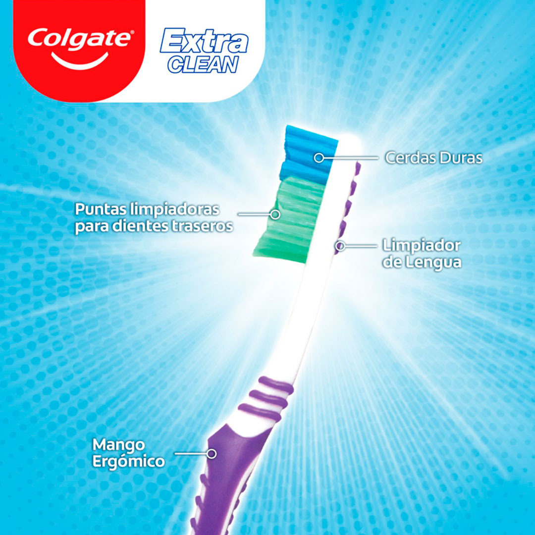 CEPILLO DENTAL COLGATE EXTRA CLEAN PACK X2