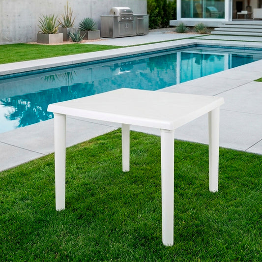 MESA CUADRADA MOR DESMONTABLE 82X82X71 BLANCA