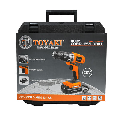 TALADRO A BATERIA 20V 10MM TOYAKI TK-827