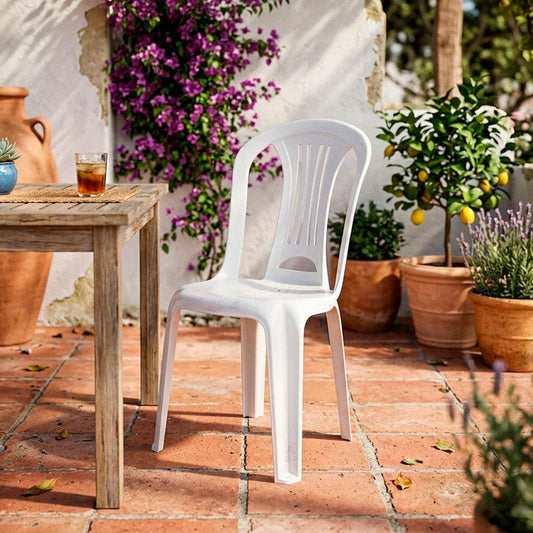 SILLA BISTRÓ MOR SIN APOYA BRAZOS BLANCA