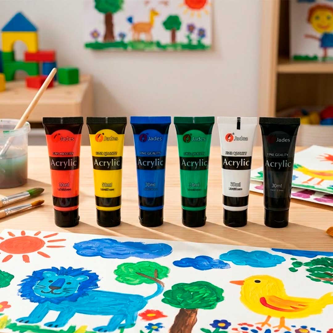 SET PINTURA ACRILICA 6 UNIDADES 30ML JADES 2750