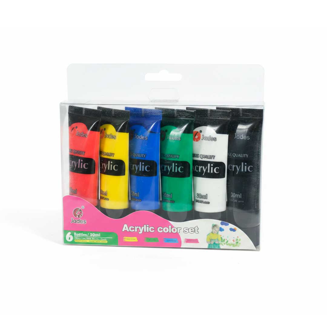 SET PINTURA ACRILICA 6 UNIDADES 30ML JADES 2750