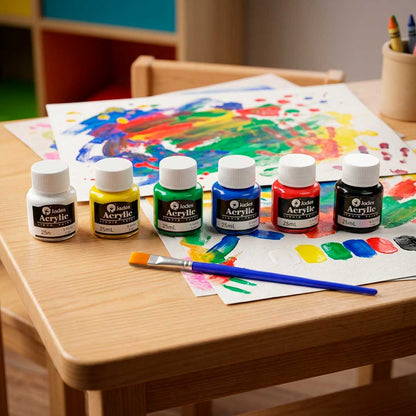 SET PINTURA ACRILICA 6 UNIDADES 25ML JADES XQ-003