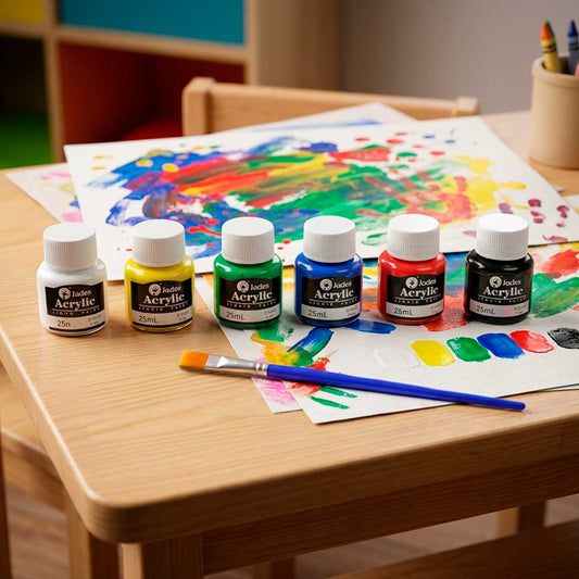 SET PINTURA ACRILICA 6 UNIDADES 25ML JADES XQ-003