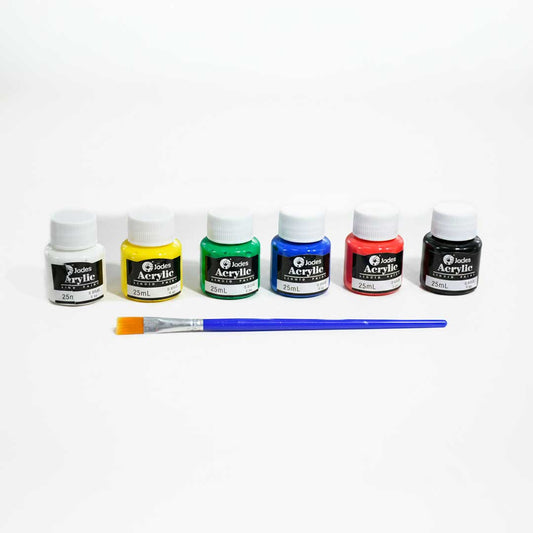 SET PINTURA ACRILICA 6 UNIDADES 25ML JADES XQ-003