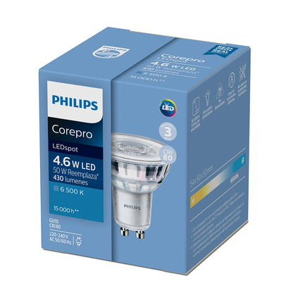 LAMPARA LED PHILIPS DICROICA SPOT GU10 4.7W FRIA