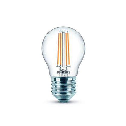 LAMPARA PHILIPS FILAMENTO 4.3W E27 P45 CALIDA