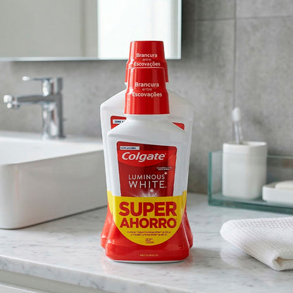 ENJUAGUE COLGATE LUMINOUS WHITE 500+250ML