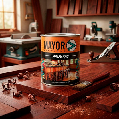 PROTECTOR DE MADERA BASE AGUA 900ML CAOBA MAYOR