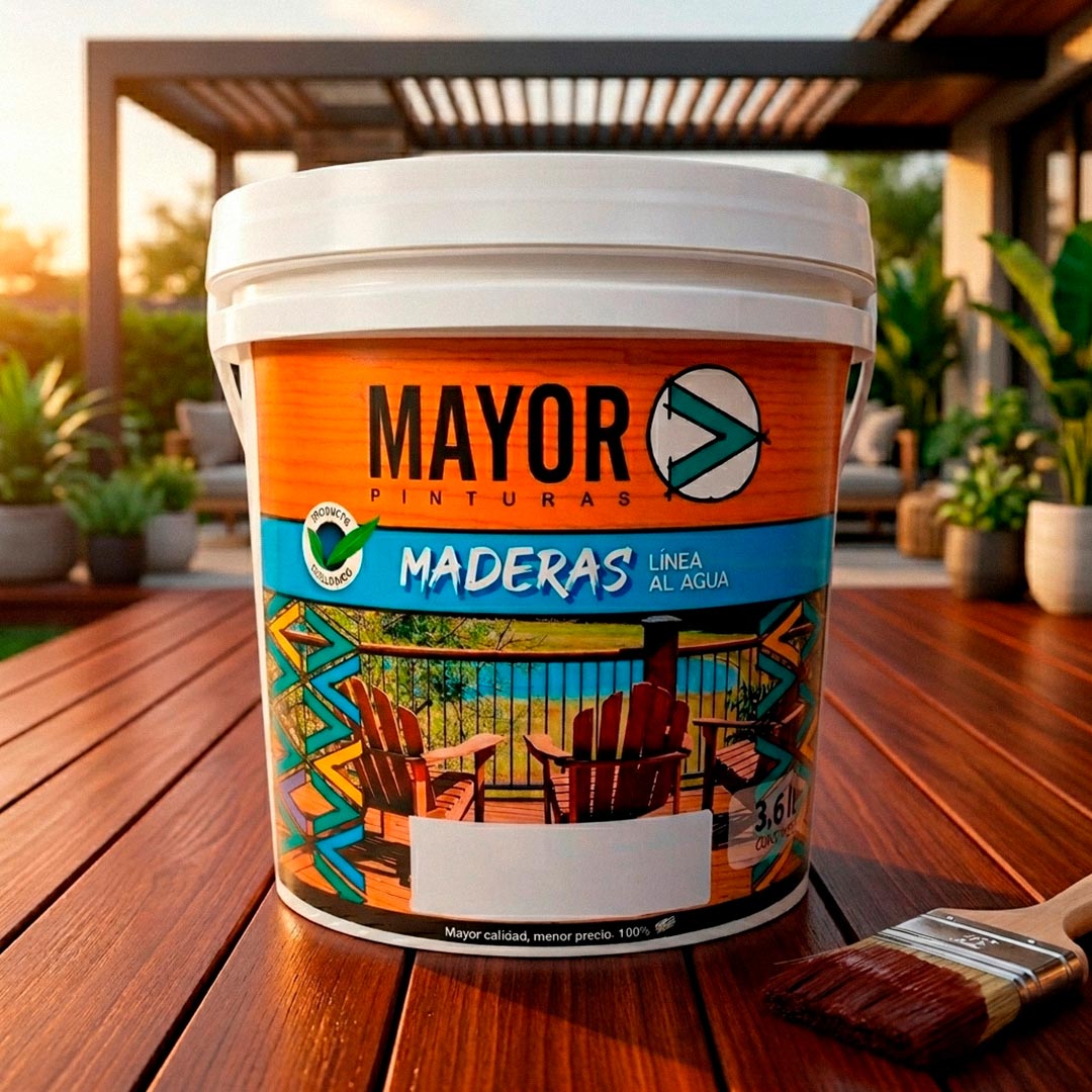 PROTECTOR DE MADERA BASE AGUA 3,6L CAOBA MAYOR