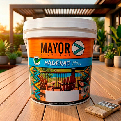 PROTECTOR DE MADERA BASE AGUA 3,6L ML NATURAL MAYO