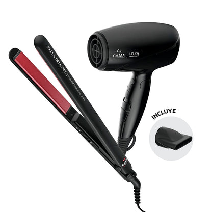 COMBO GAMA SECADOR HELIO + PLANCHITA DELICATE PKCC