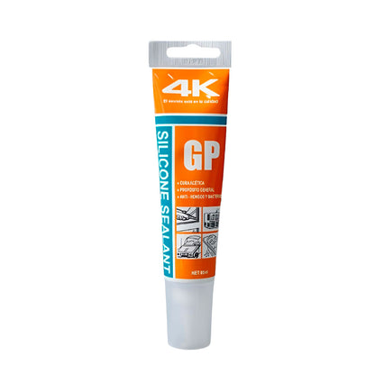 SILICONA ACIDA TRANSPARENTE 4K POMO 85G 502